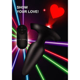 Laser Heart Large Anal Plug w- Remote Control
